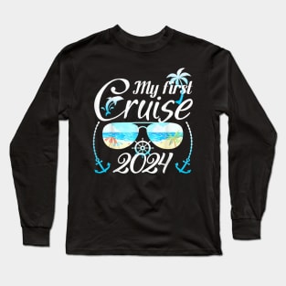 My First Cruise 2024 -Family Vacation Cruise Ship Travel Long Sleeve T-Shirt